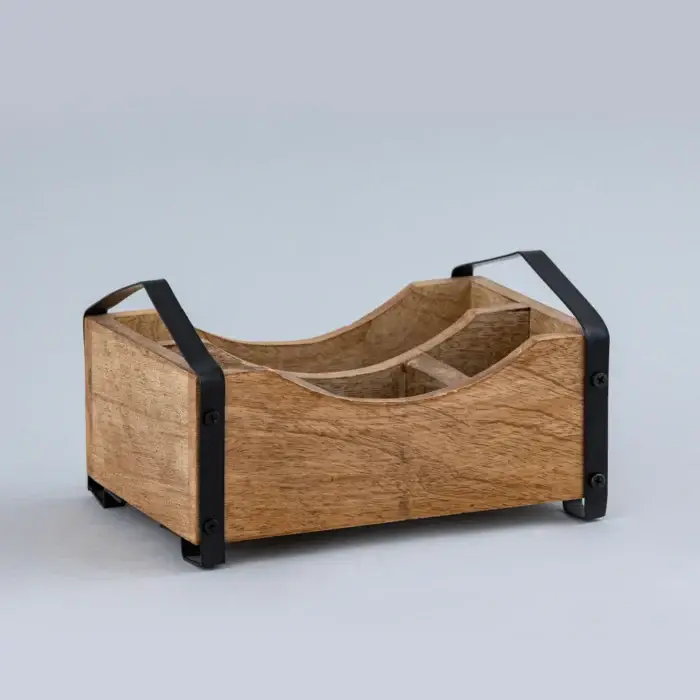 Wooden Table Organizer with handles