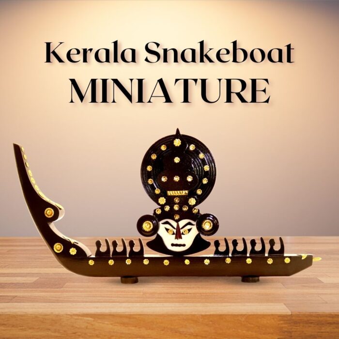 Kerala Snake Boat Miniature with Kathakali Face