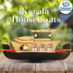 Traditional Kerala Double Decker Houseboat Model | Height 6.5 Inch – Handcrafted Wooden Miniature Kettuvallam