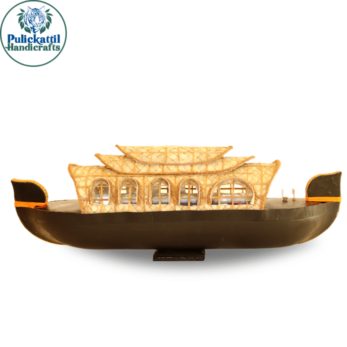 Handcrafted Wooden Kerala Houseboat Showpiece | Perfect Finish | Height 6 | Traditional Kettuvallam Model for Office Table, Home Décor & Gifting - Image 2