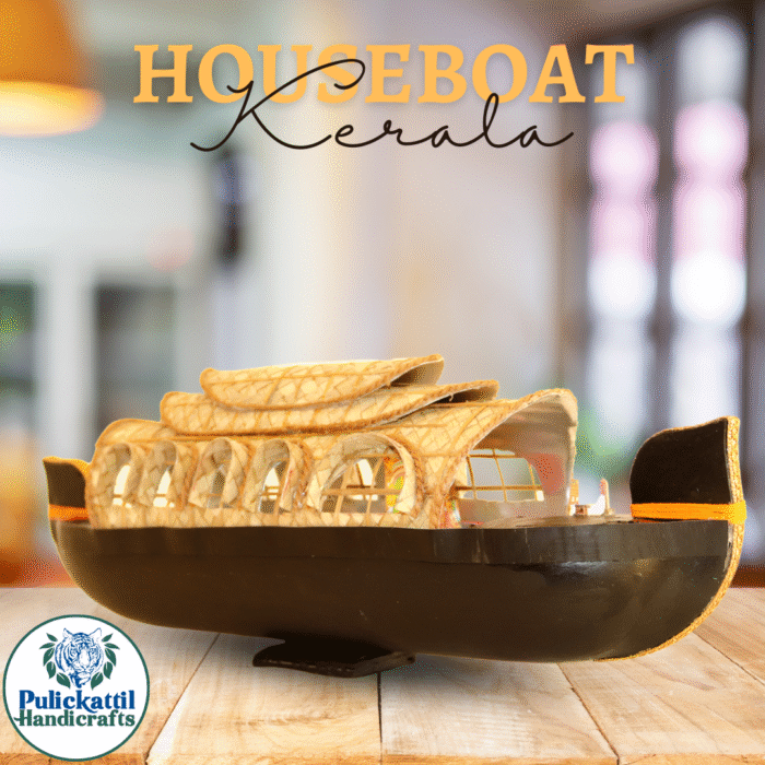 Handcrafted Wooden Kerala Houseboat Showpiece | Perfect Finish | Height 6 | Traditional Kettuvallam Model for Office Table, Home Décor & Gifting - Image 3