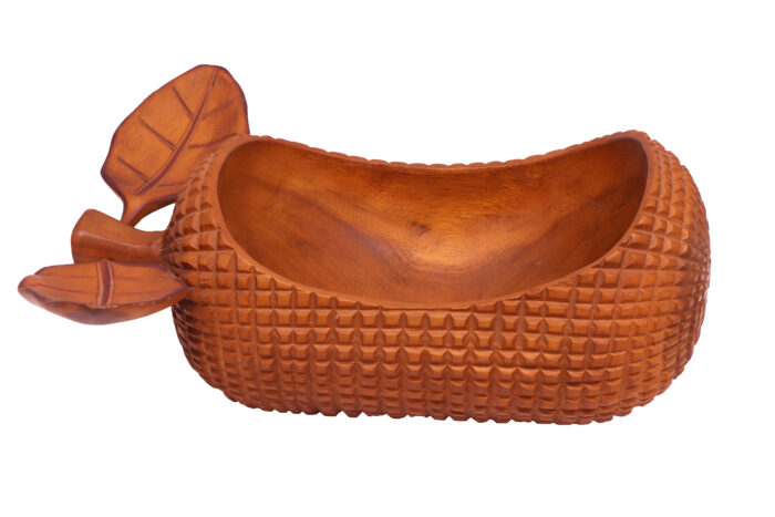 Handcrafted Wooden Bowl | 7.5 Inch Height | 17.5 Inch Width - Image 2
