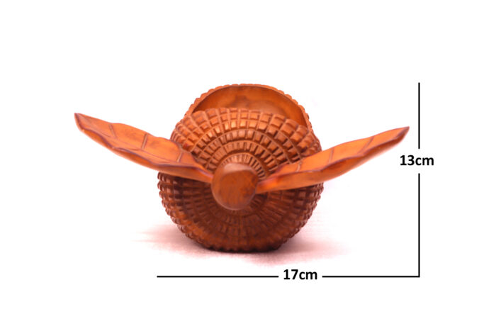 Handcrafted Wooden Bowl | 7.5 Inch Height | 17.5 Inch Width - Image 4